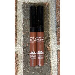 2 ~ Make Up For Ever Artist Nude Creme Liquid Lipstick - 09 Pure ~New ~